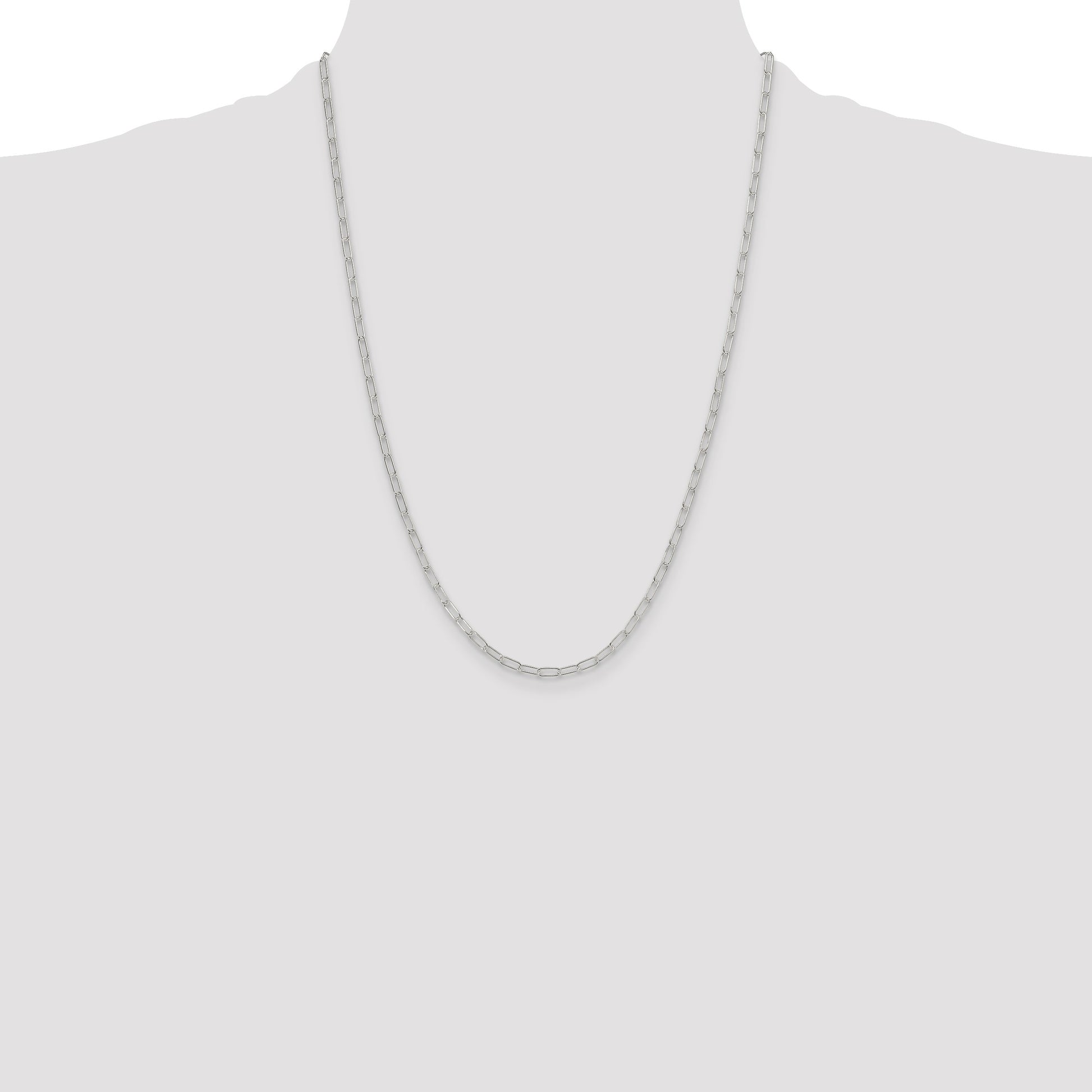 Sterling Silver Polished 2.9mm Paperclip Chain