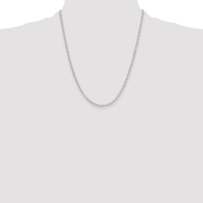 Sterling Silver Rhodium-plated Polished 2.9mm Paperclip Chain