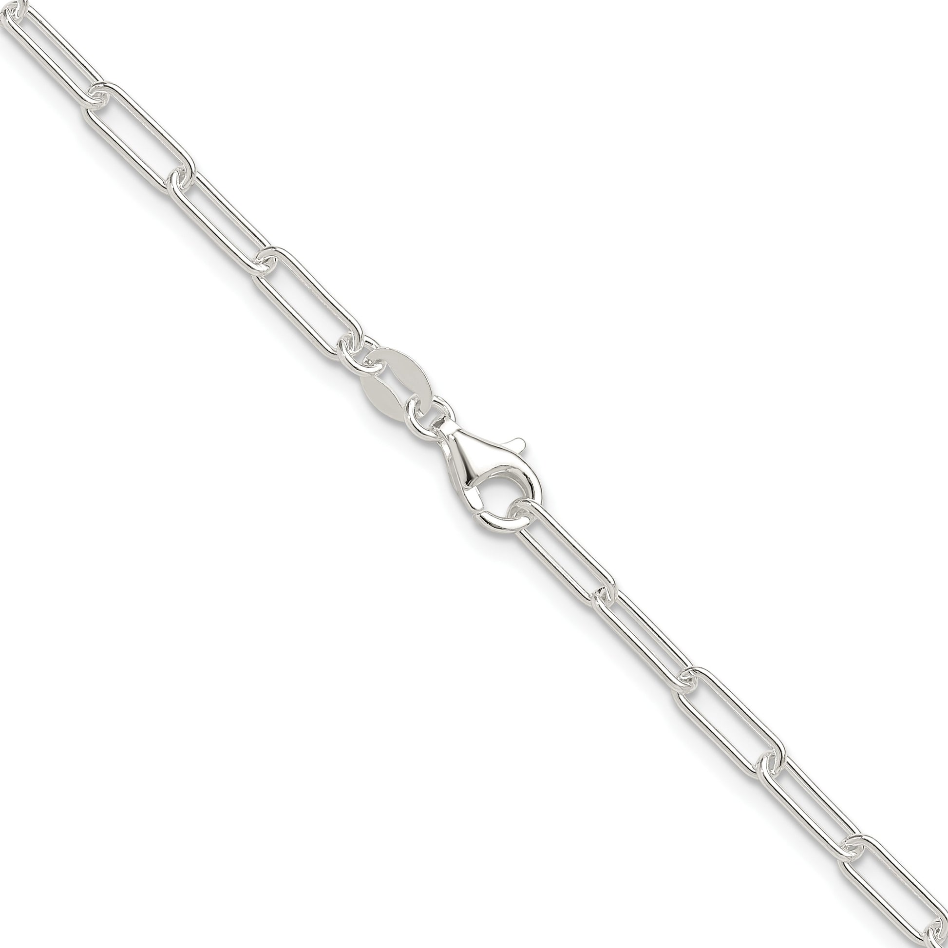 Sterling Silver Polished 3.15mm Paperclip Chain