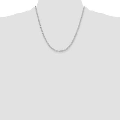Sterling Silver Polished 3.15mm Paperclip Chain