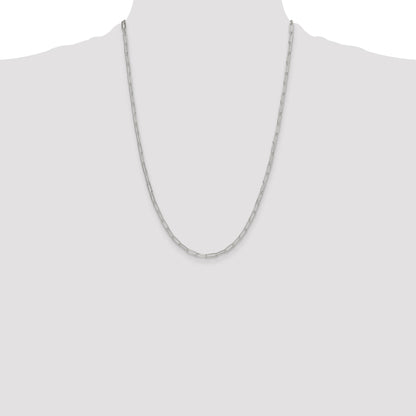 Sterling Silver Polished 3.15mm Paperclip Chain