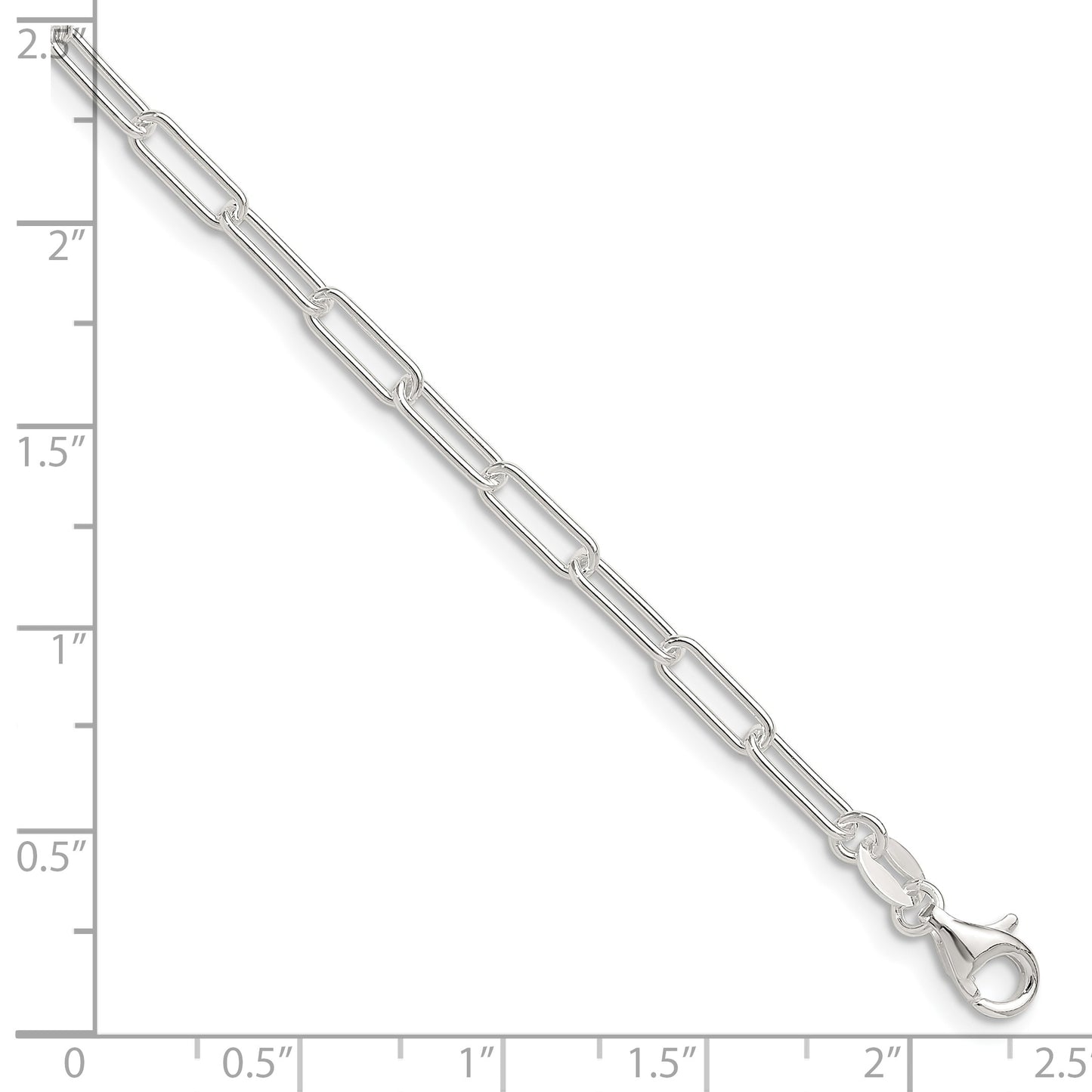 Sterling Silver Polished 3.15mm Paperclip Chain