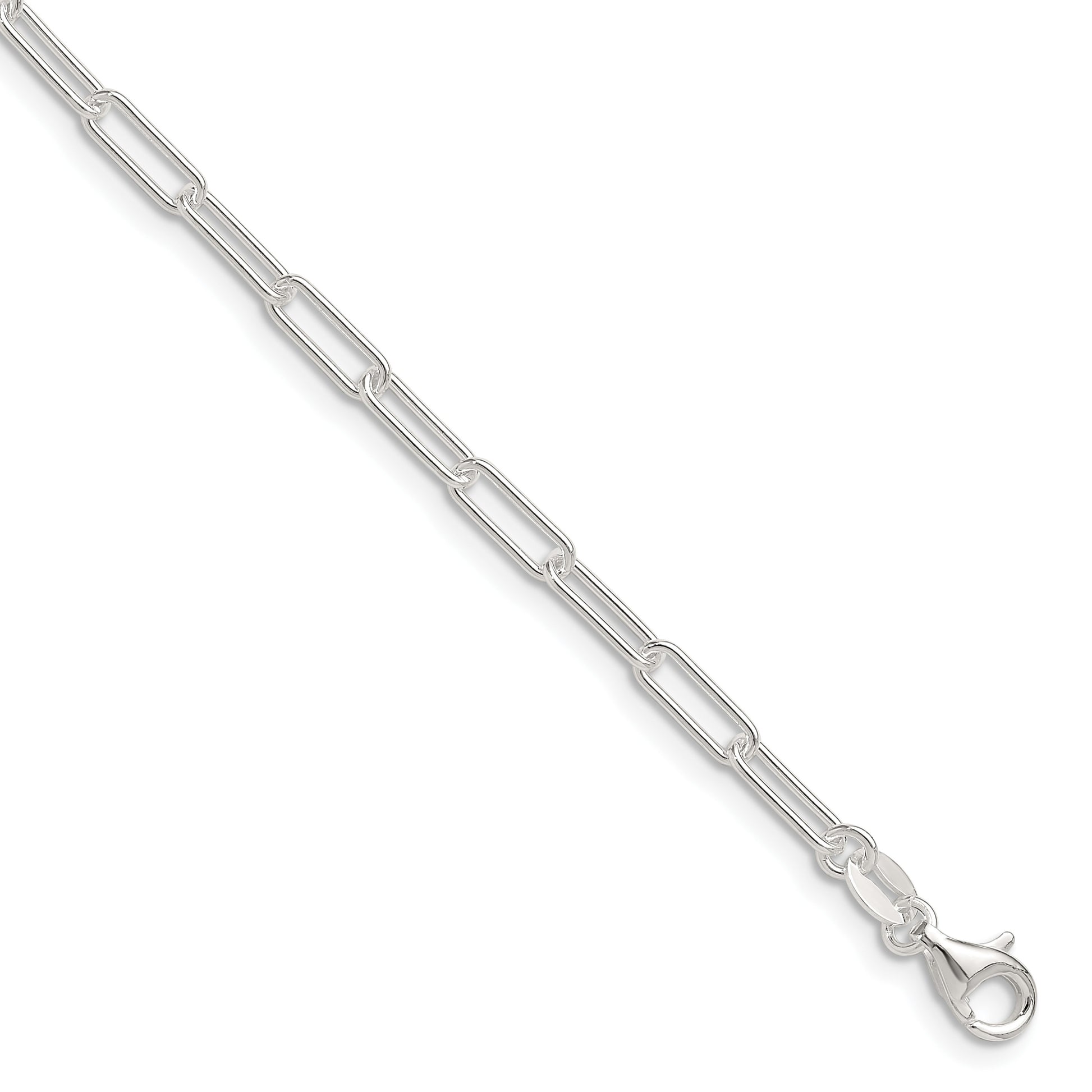 Sterling Silver Polished 3.15mm Paperclip Chain