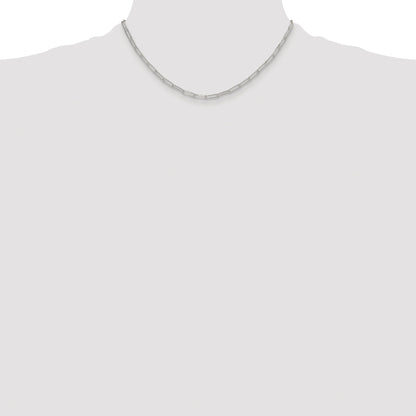 Sterling Silver Rhodium-plated Polished 3.15mm Paperclip Chain