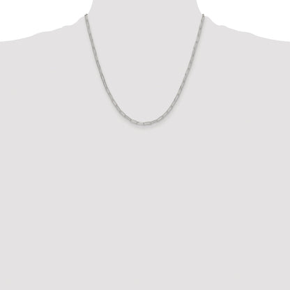 Sterling Silver Rhodium-plated Polished 3.15mm Paperclip Chain