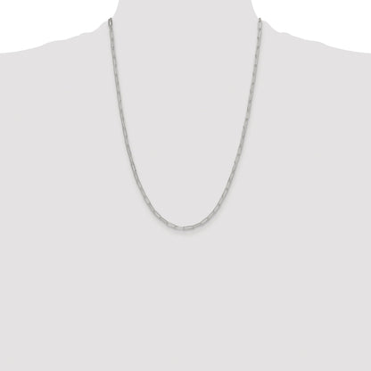 Sterling Silver Rhodium-plated Polished 3.15mm Paperclip Chain