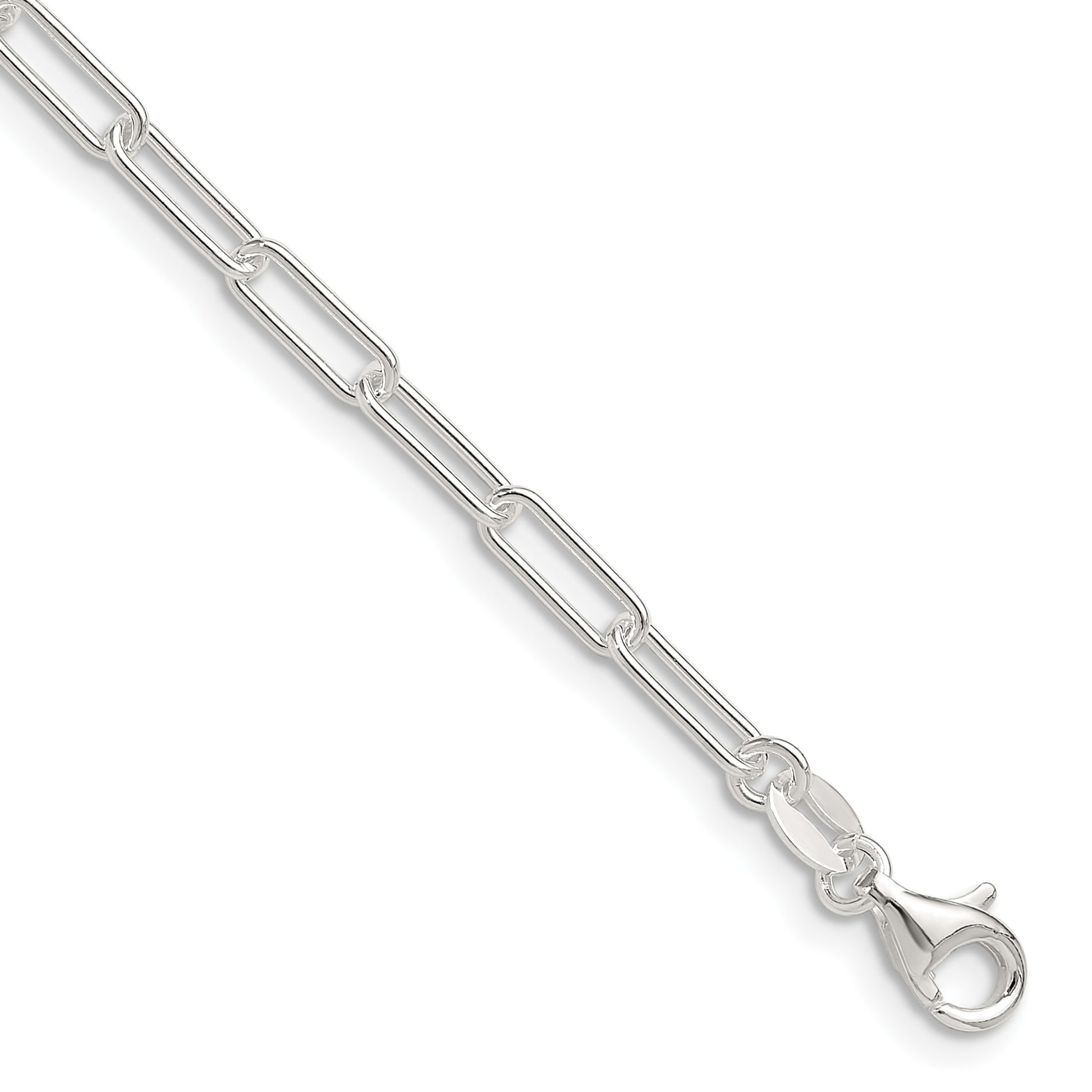 Sterling Silver Polished 3.15mm Paperclip Chain