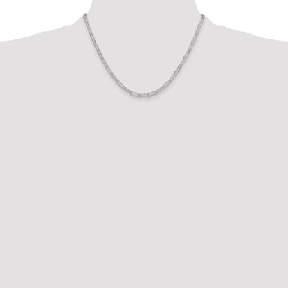Sterling Silver Polished 3.5mm Paperclip Chain