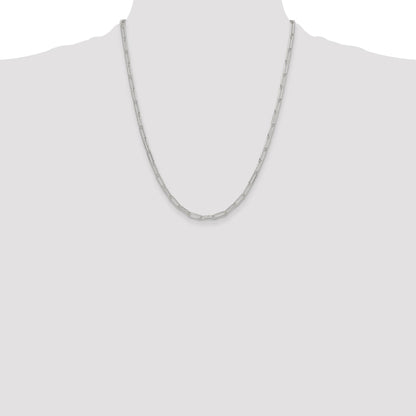 Sterling Silver Polished 3.5mm Paperclip Chain