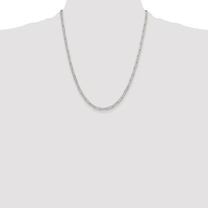 Sterling Silver Rhodium-plated Polished 3.5mm Paperclip Chain