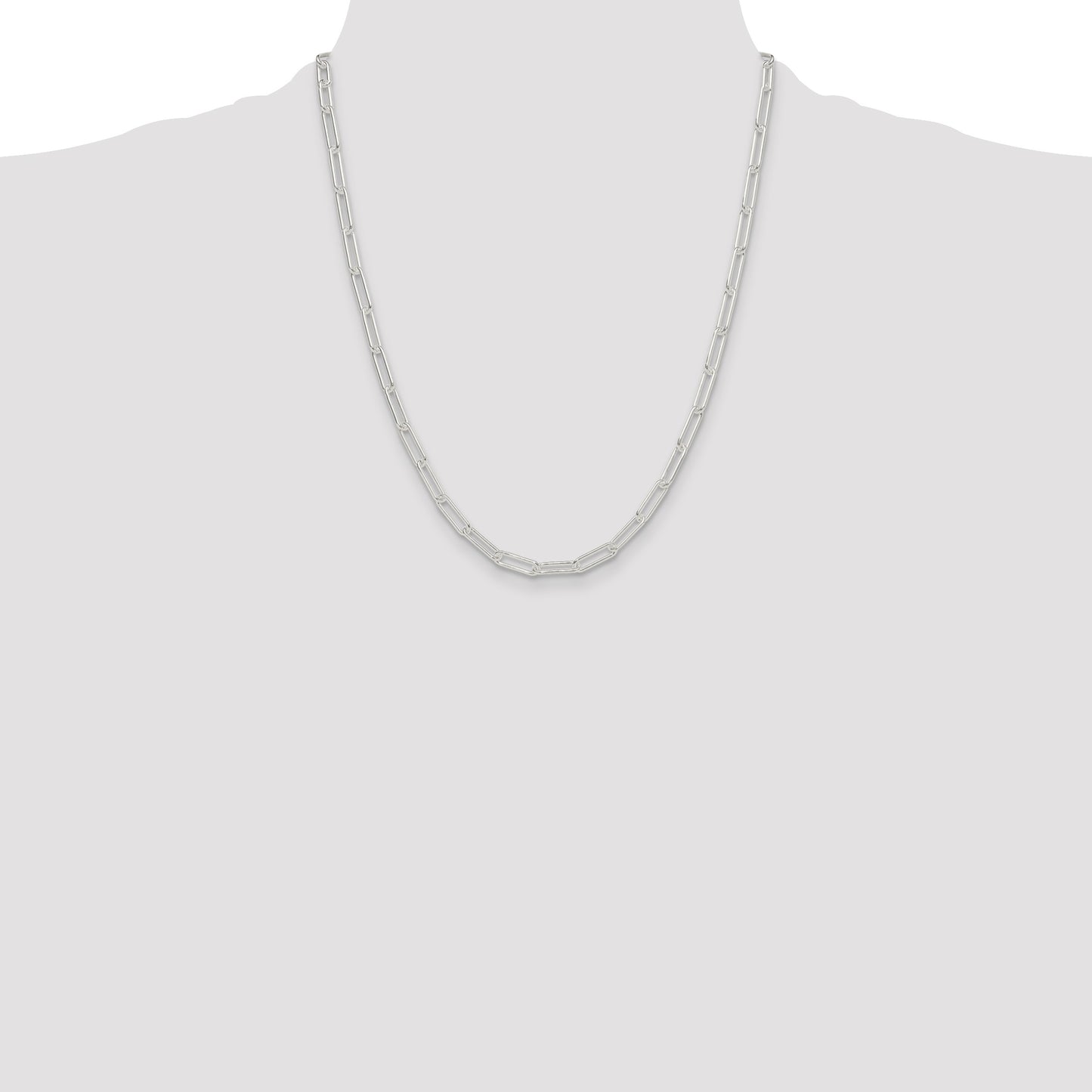 Sterling Silver Polished 4.5mm Paperclip Chain
