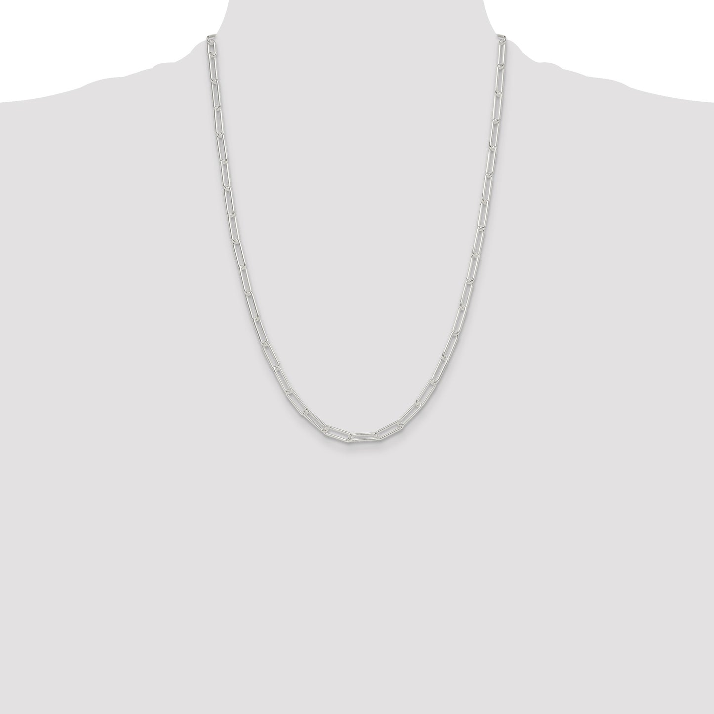 Sterling Silver Polished 4.5mm Paperclip Chain