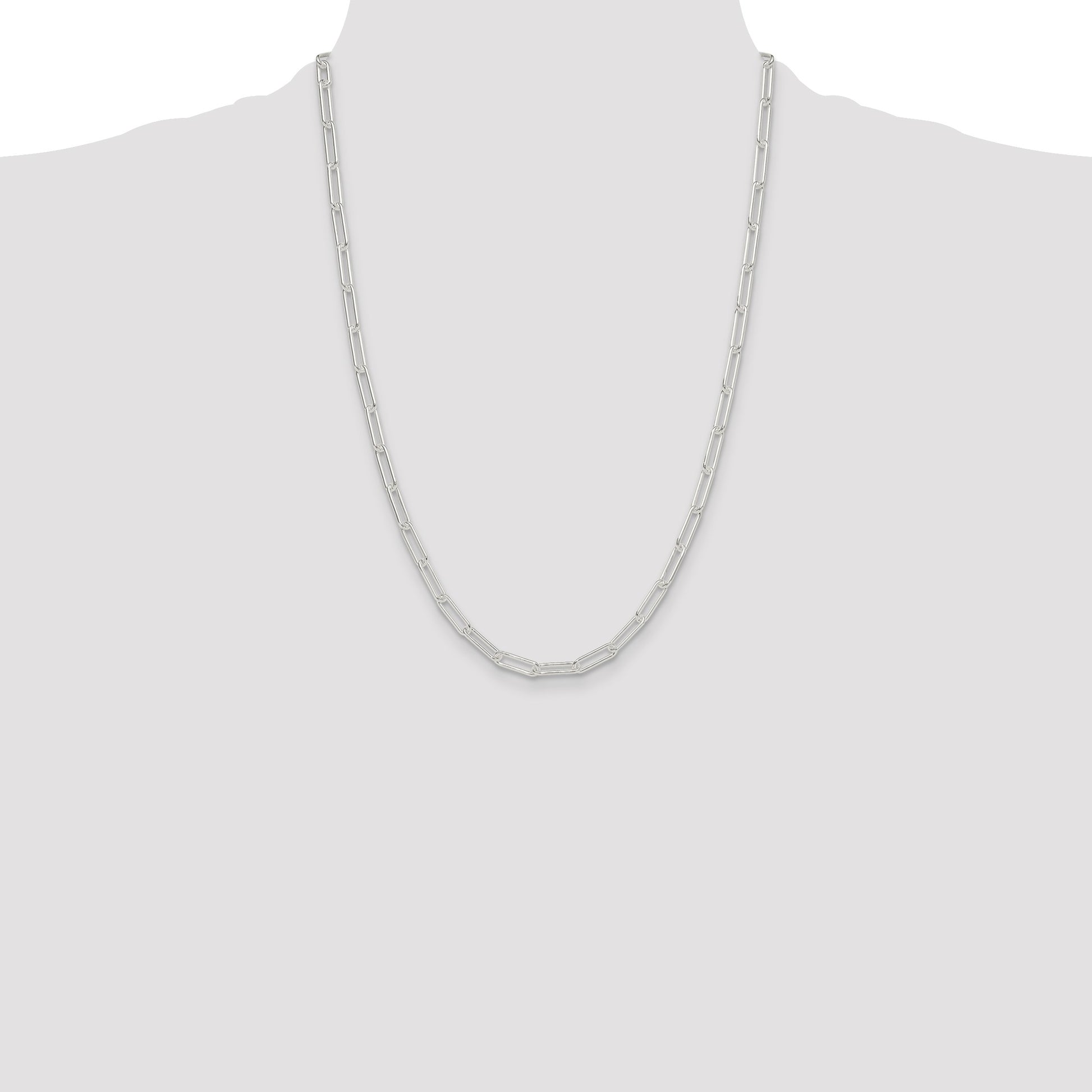 Sterling Silver Polished 4.5mm Paperclip Chain