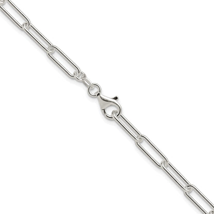 Sterling Silver Rhodium-plated Polished 4.5mm Paperclip Chain