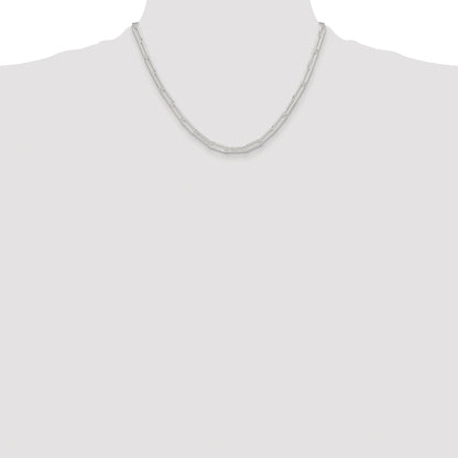 Sterling Silver Rhodium-plated Polished 4.5mm Paperclip Chain