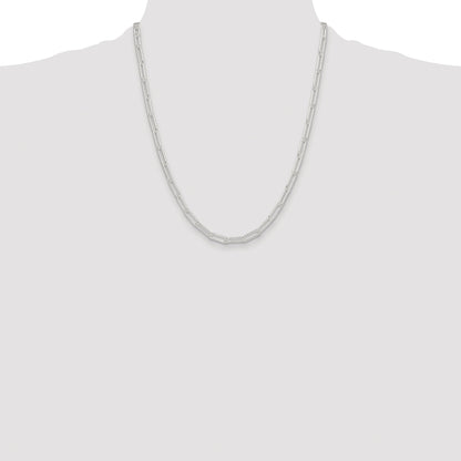 Sterling Silver Rhodium-plated Polished 4.5mm Paperclip Chain