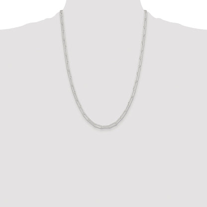 Sterling Silver Rhodium-plated Polished 4.5mm Paperclip Chain