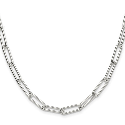 Sterling Silver Polished 5.5mm Paperclip Chain
