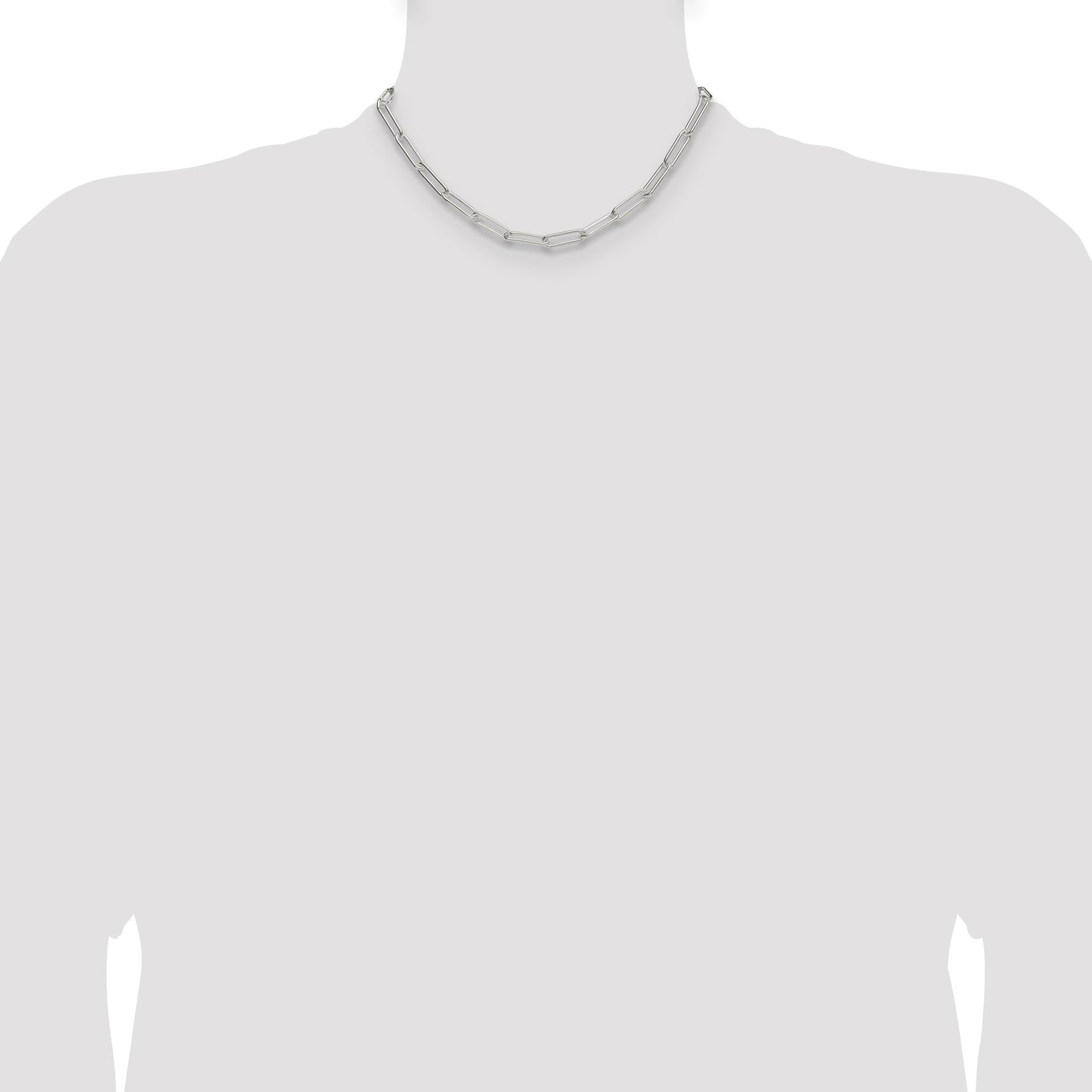 Sterling Silver Polished 5.5mm Paperclip Chain