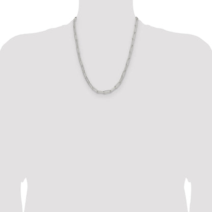 Sterling Silver Polished 5.5mm Paperclip Chain
