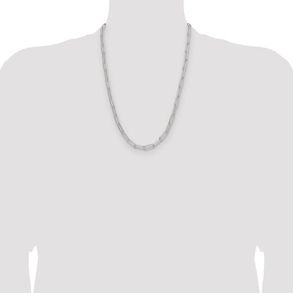 Sterling Silver Polished 5.5mm Paperclip Chain