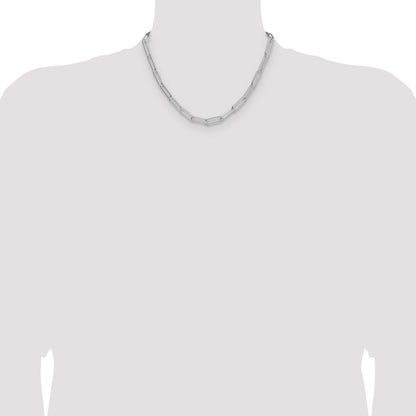 Sterling Silver Rhodium-plated Polished 5.5mm Paperclip Chain