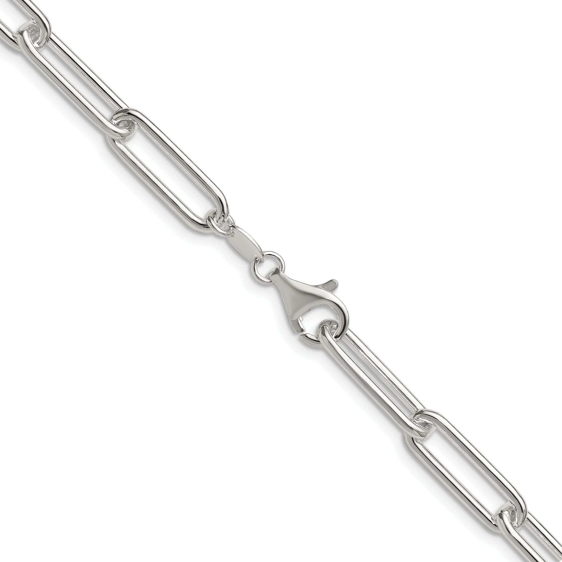 Sterling Silver Polished 6.5mm Paperclip Chain
