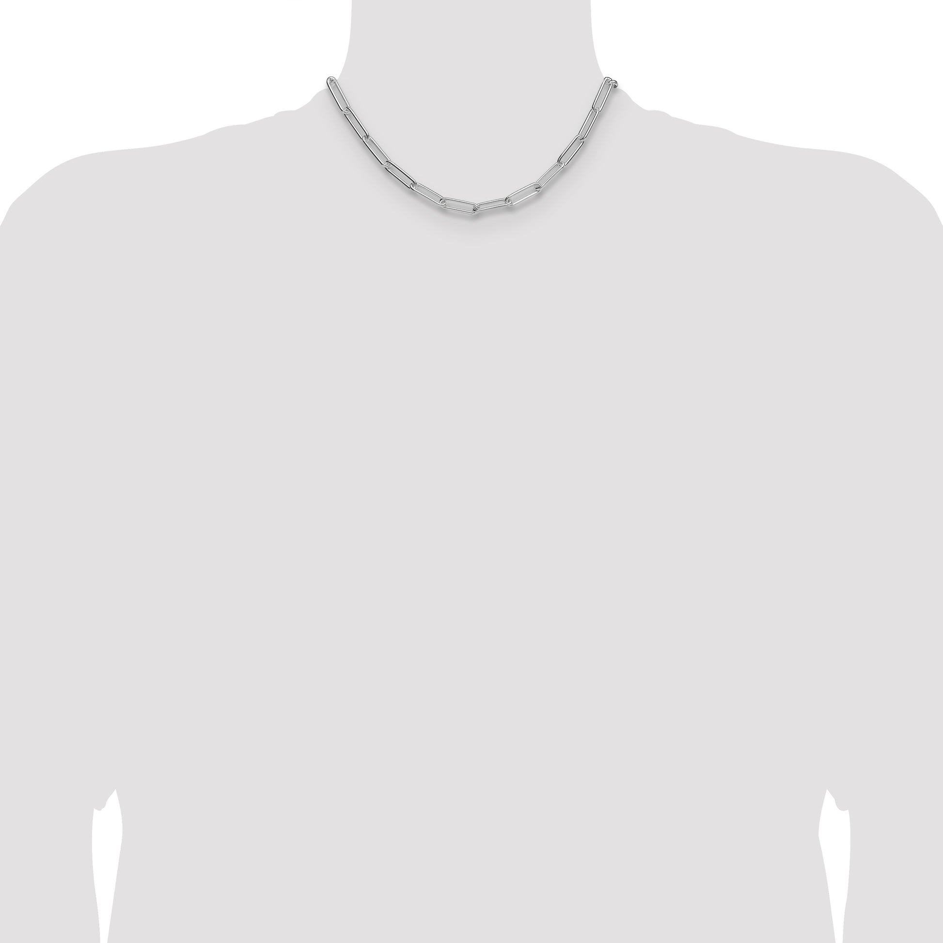 Sterling Silver Polished 6.5mm Paperclip Chain