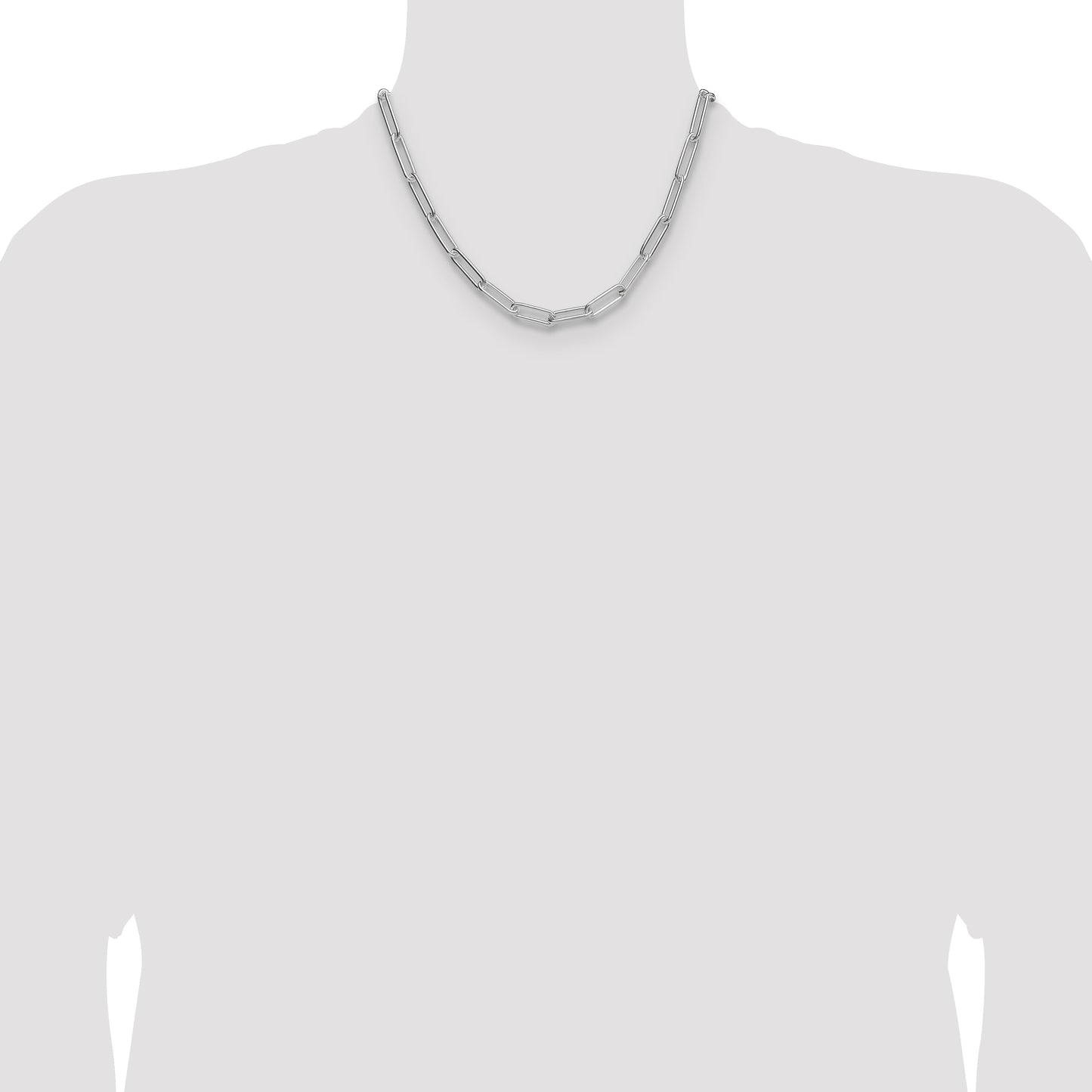 Sterling Silver Polished 6.5mm Paperclip Chain