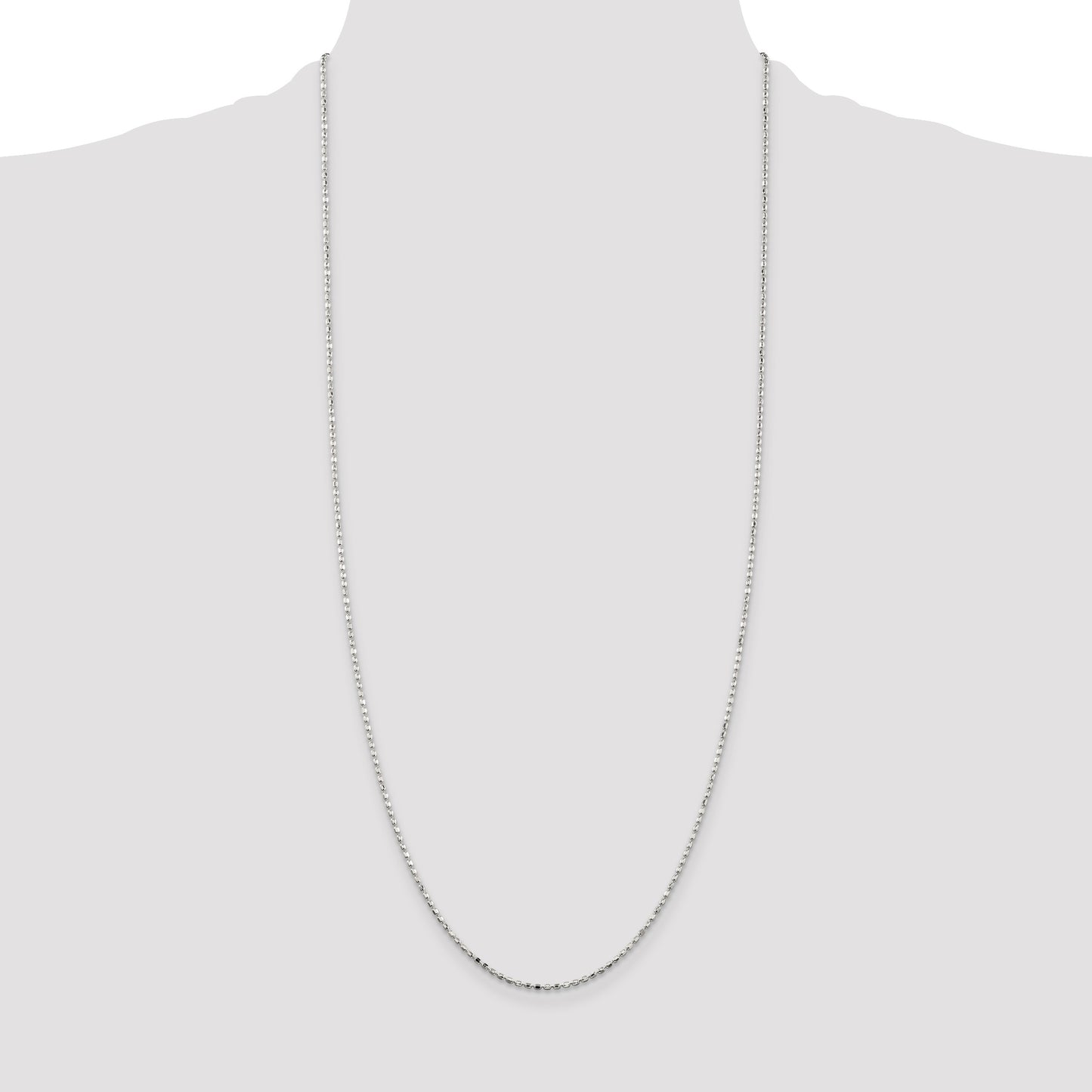 Sterling Silver 1.5mm Fancy Beaded Chain