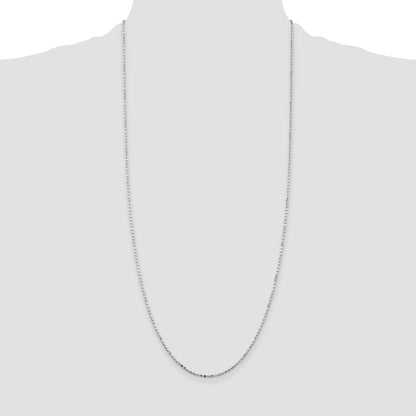 Sterling Silver 1.5mm Fancy Beaded Chain