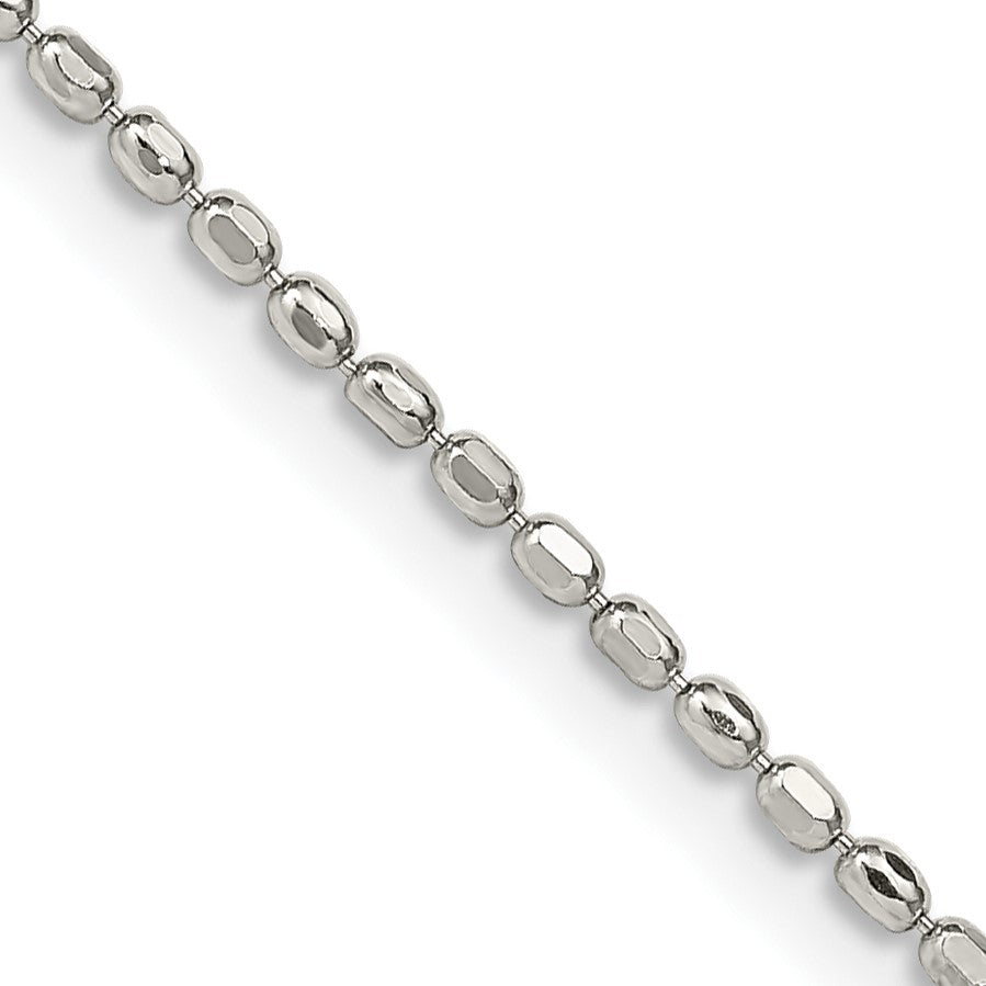 Sterling Silver 1.5mm Fancy Beaded Chain
