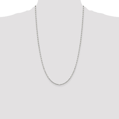 Sterling Silver 1.65mm Elongated Box Chain