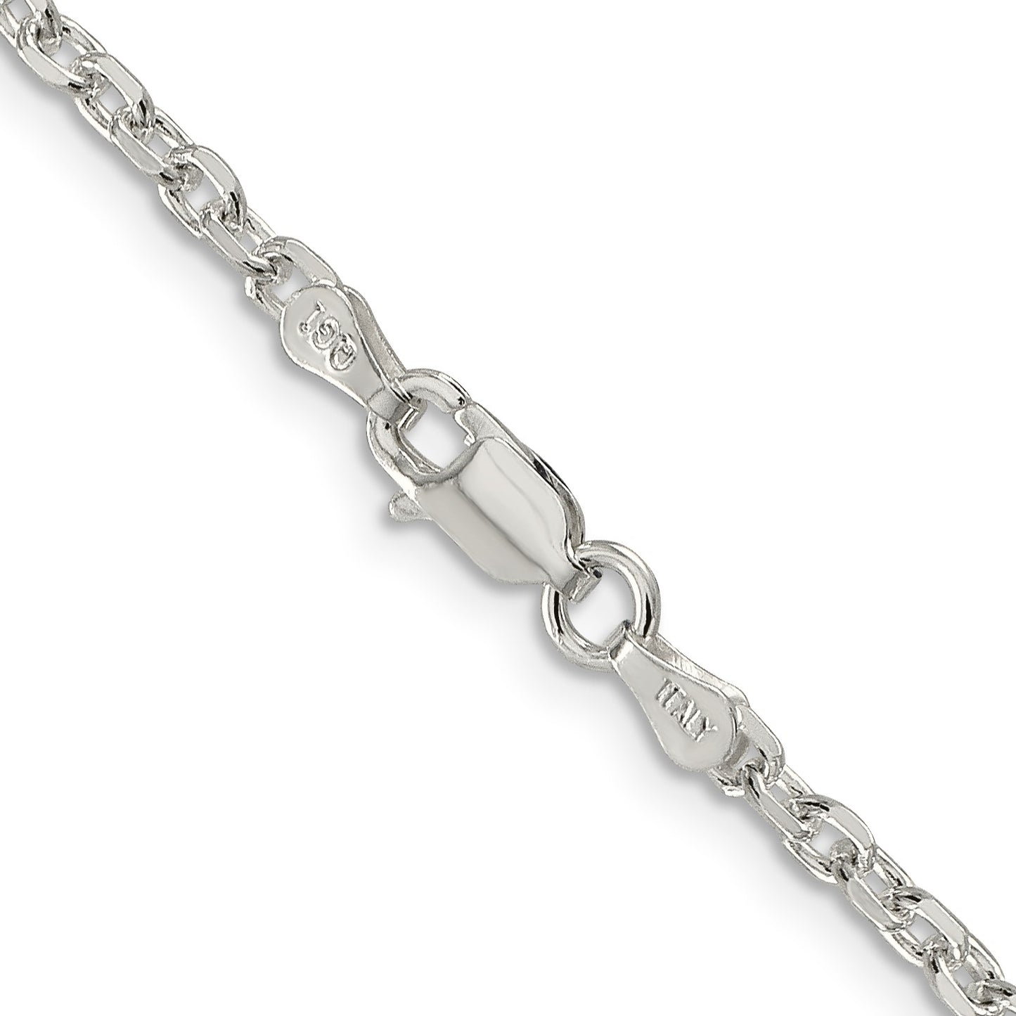 Sterling Silver 2.75mm Diamond-cut Forzantine Cable Chain