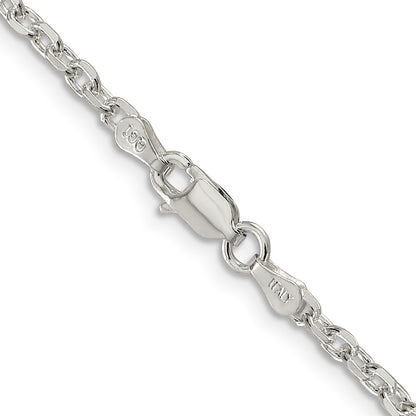 Sterling Silver 2.75mm Diamond-cut Forzantine Cable Chain