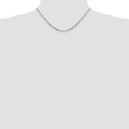 Sterling Silver 2.75mm Diamond-cut Forzantine Cable Chain