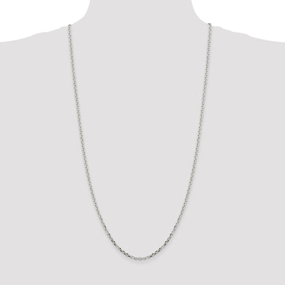 Sterling Silver 2.75mm Diamond-cut Forzantine Cable Chain