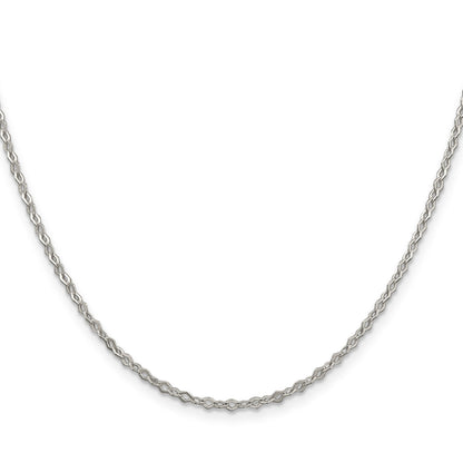 Sterling Silver 2.25mm Fancy Navette Link Chain