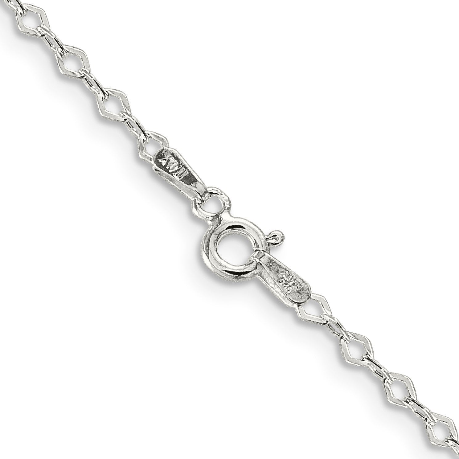 Sterling Silver 2.25mm Fancy Navette Link Chain