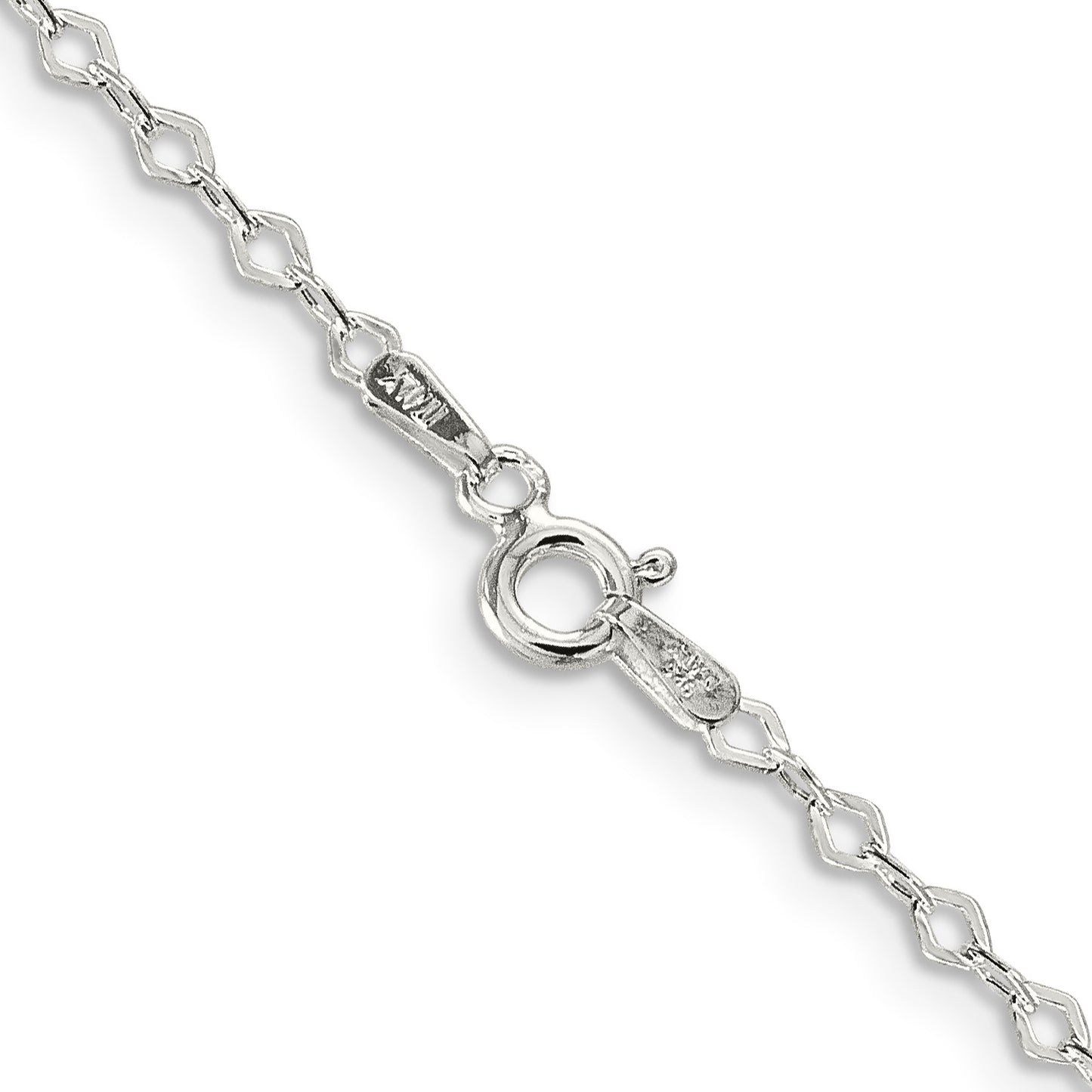 Sterling Silver 2.25mm Fancy Navette Link Chain