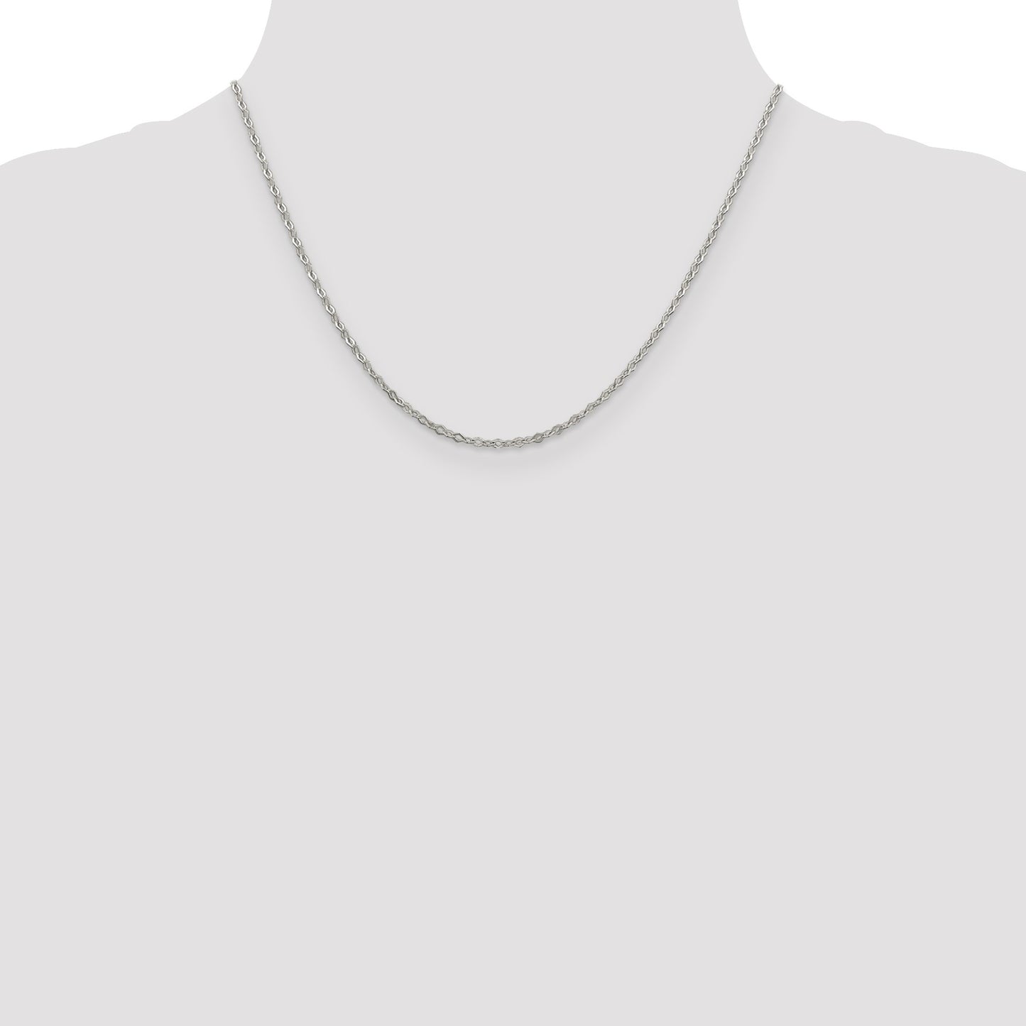Sterling Silver 2.25mm Fancy Navette Link Chain
