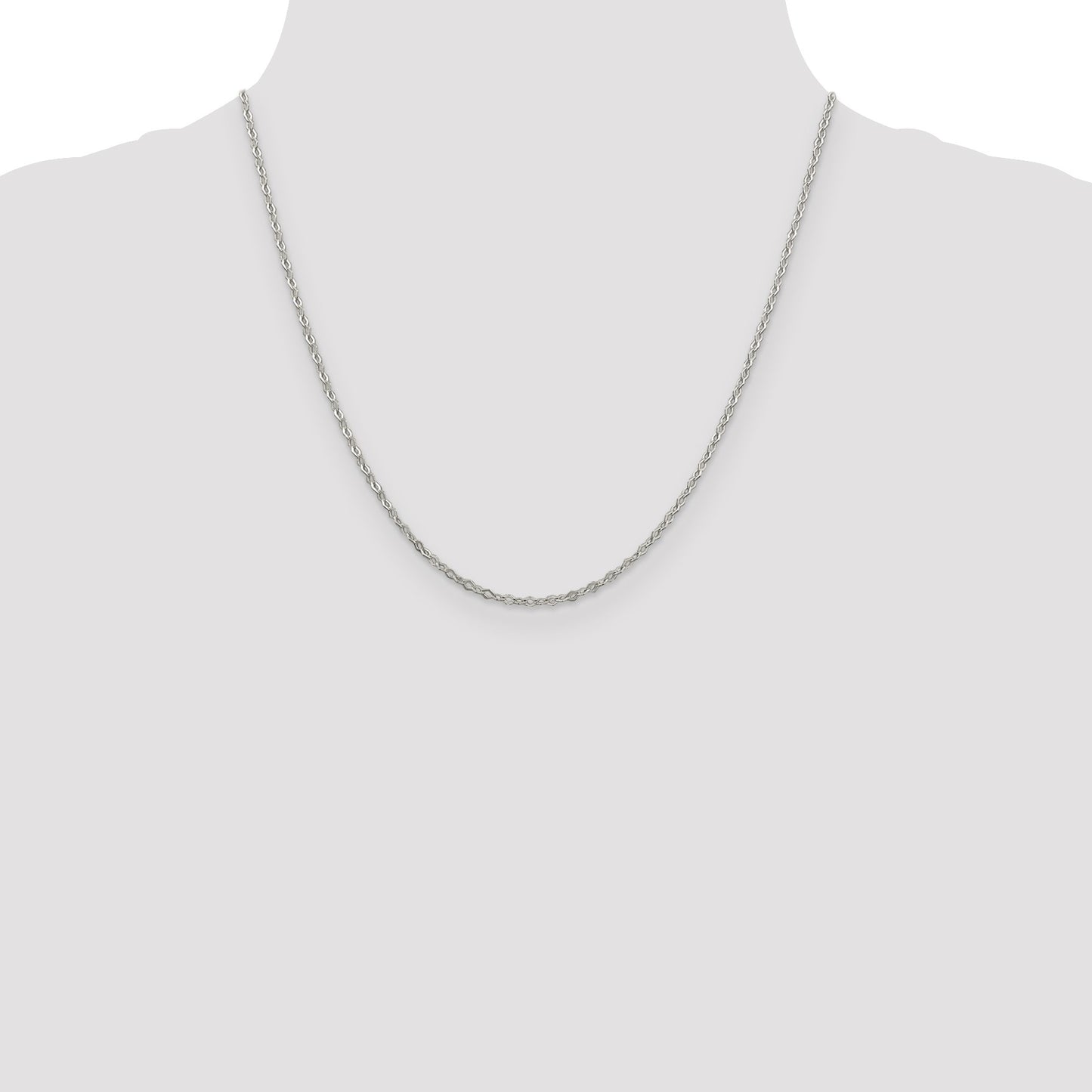 Sterling Silver 2.25mm Fancy Navette Link Chain