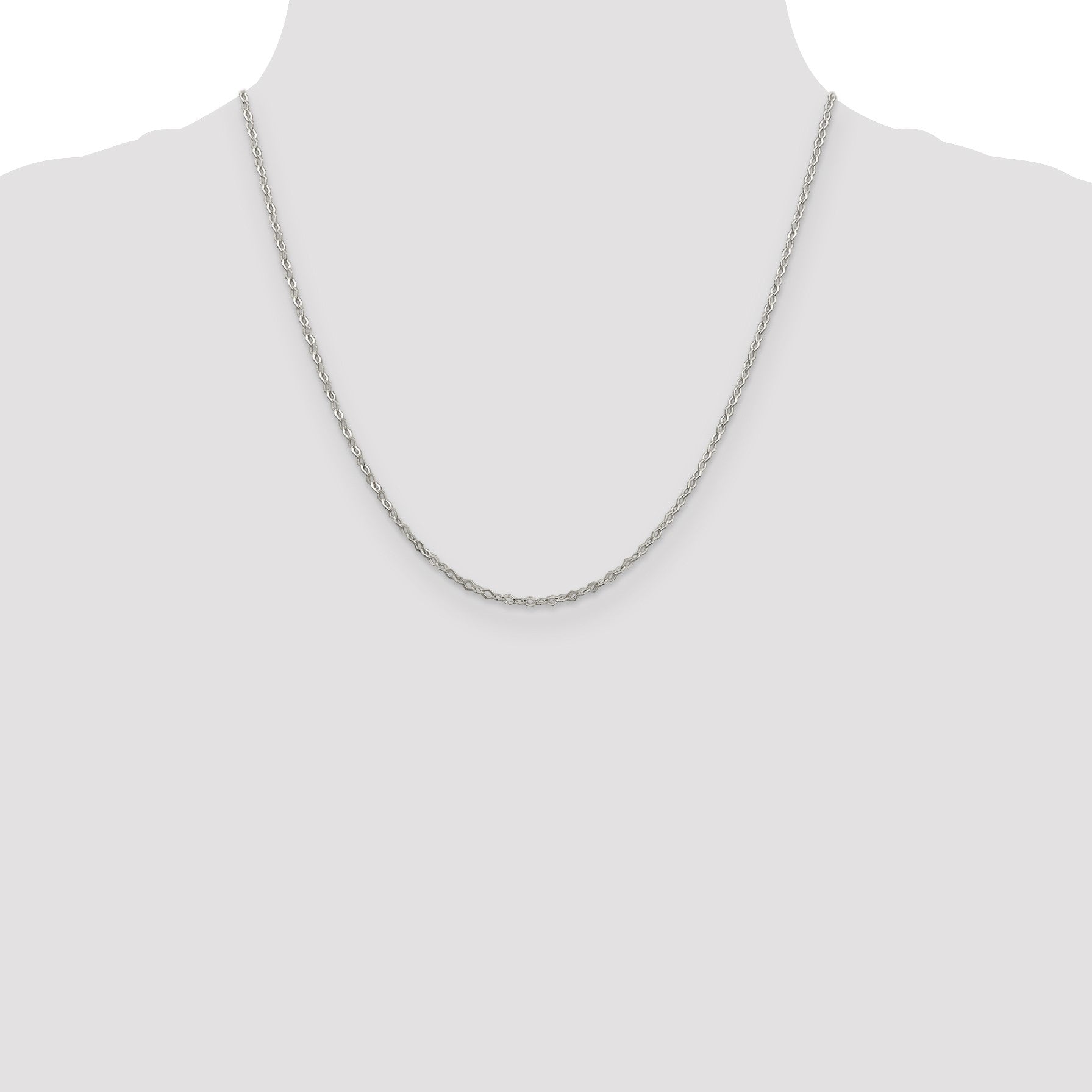 Sterling Silver 2.25mm Fancy Navette Link Chain