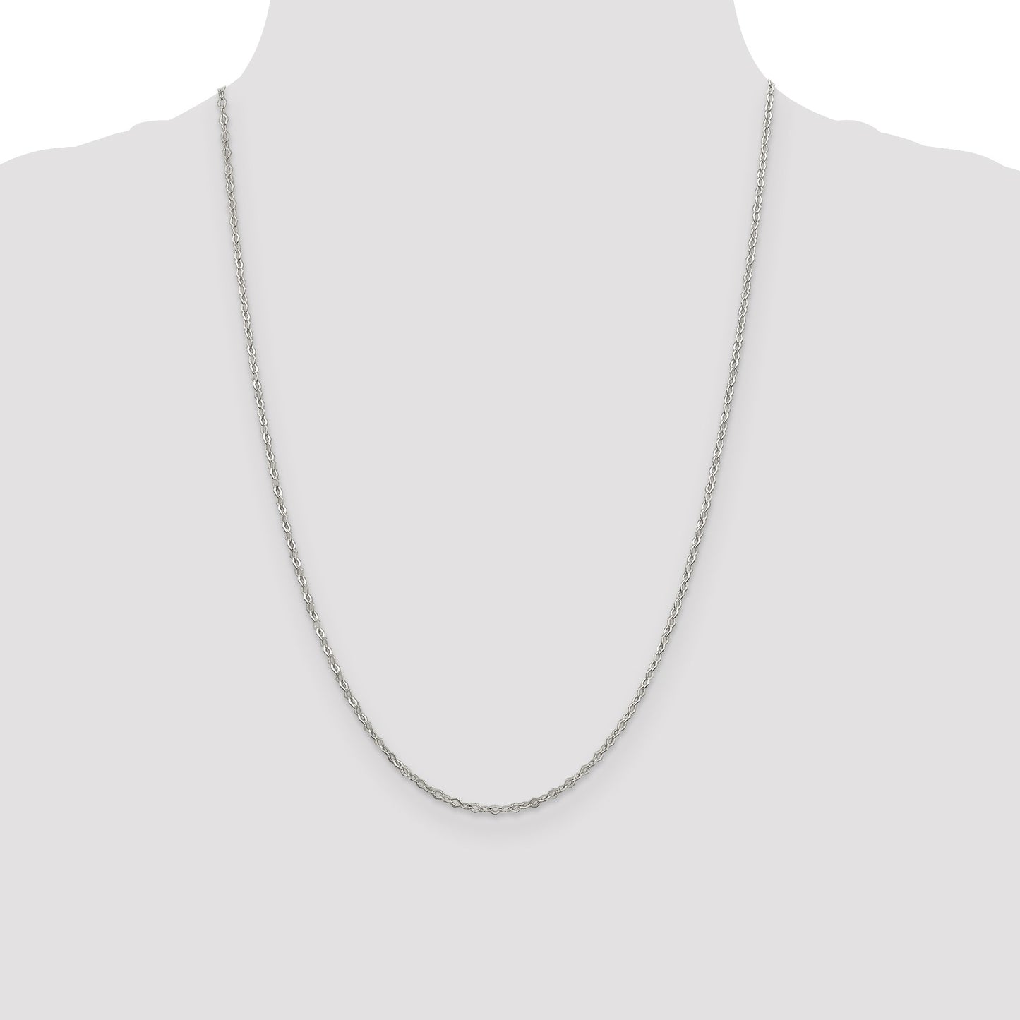 Sterling Silver 2.25mm Fancy Navette Link Chain