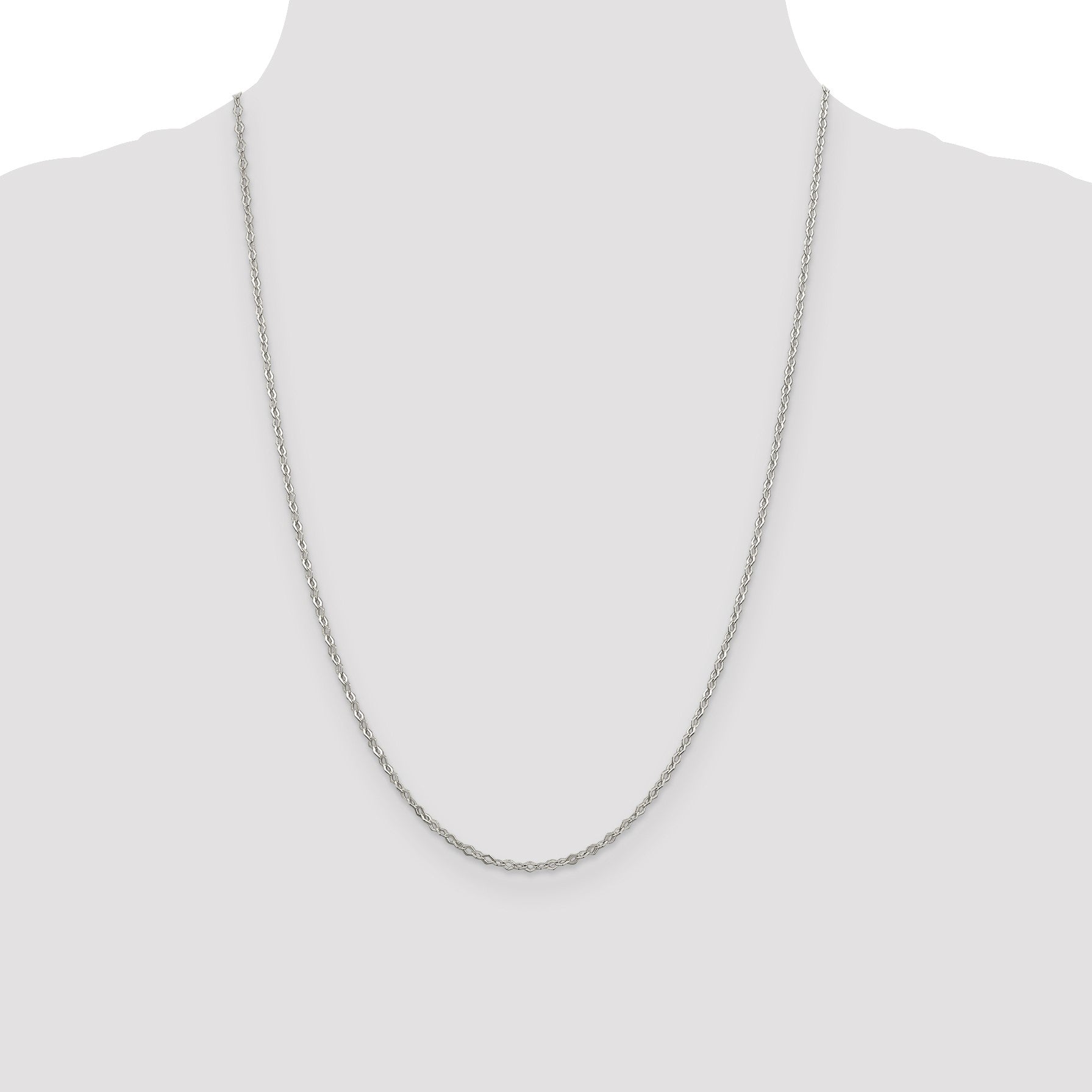 Sterling Silver 2.25mm Fancy Navette Link Chain