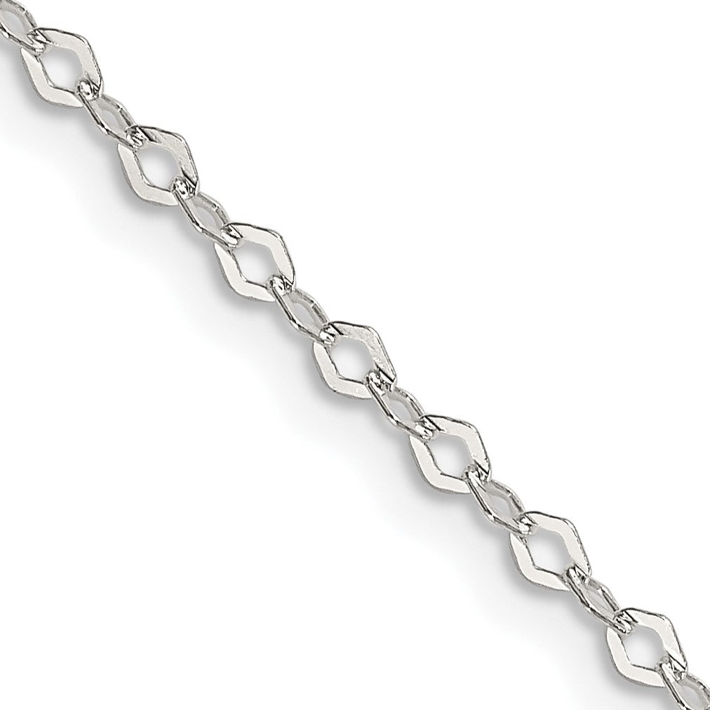 Sterling Silver 2.25mm Fancy Navette Link Chain