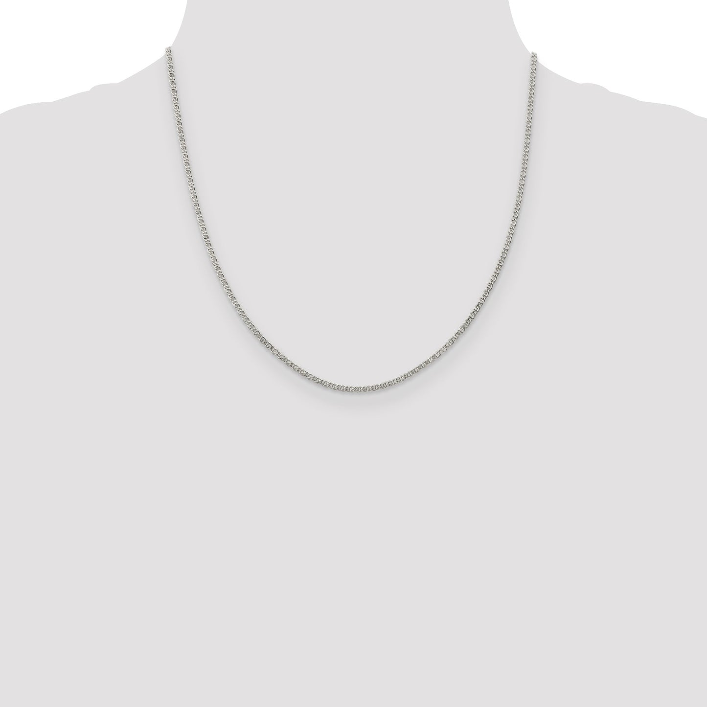 Sterling Silver 2mm Fancy Anchor Pendant Chain
