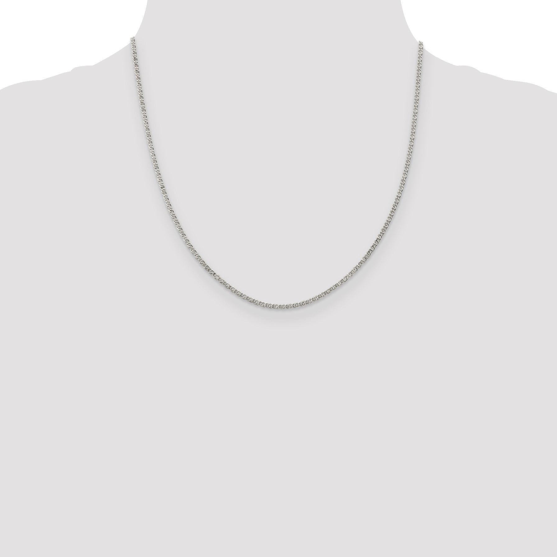 Sterling Silver 2mm Fancy Anchor Pendant Chain