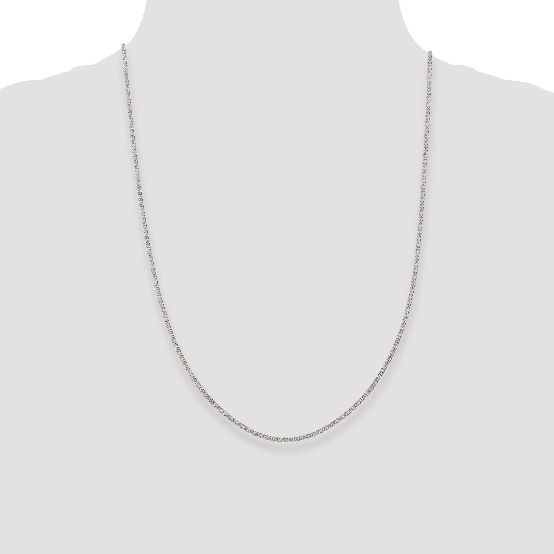 Sterling Silver 2mm Fancy Anchor Pendant Chain