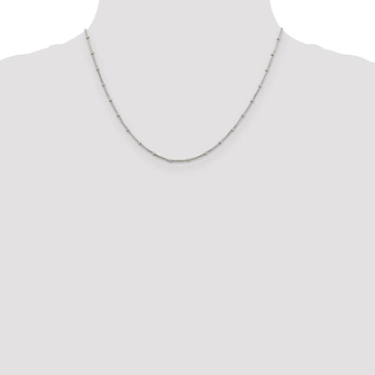 Sterling Silver 1.25mm Fancy Beaded Box Chain